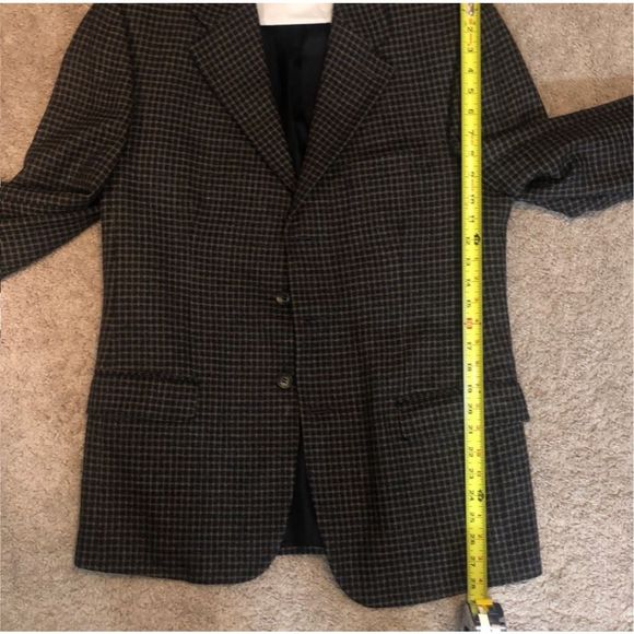 MASSIMO DUTTI HANDMADE OVERSIZED WOOL CHECK TARTAN COAT RARE Size 48/38 - Picture 9 of 9